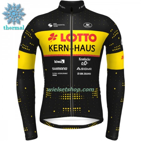 Wielershirt 2022 Lotto-Kern Haus Winter Thermal Fleece - Geel Zwart